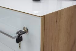 Caisson à Tiroirs Mouna - Chêne/blanc -Meubles Tables Et Chaises Shop 4201 242 det schluessel a e5bd