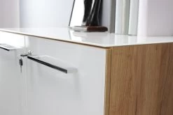 Classeur Bas Mouna 80cm - Chêne/blanc -Meubles Tables Et Chaises Shop 4202 242 det griff a b262