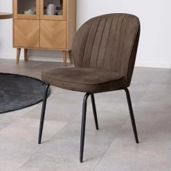 Chaise De Salle à Manger Patri - Brun/noir