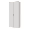 Armoire De Rangement Anaelle 80cm à 2 Portes - Blanc/noyer