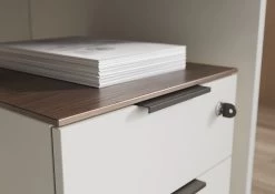 Caisson à Tiroirs Anaelle - Blanc/noyer -Meubles Tables Et Chaises Shop 4228 573 det kante a b80b