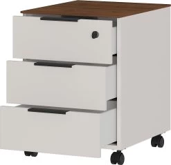 Caisson à Tiroirs Anaelle - Blanc/noyer -Meubles Tables Et Chaises Shop 4228 573 pe open a cut 4d54