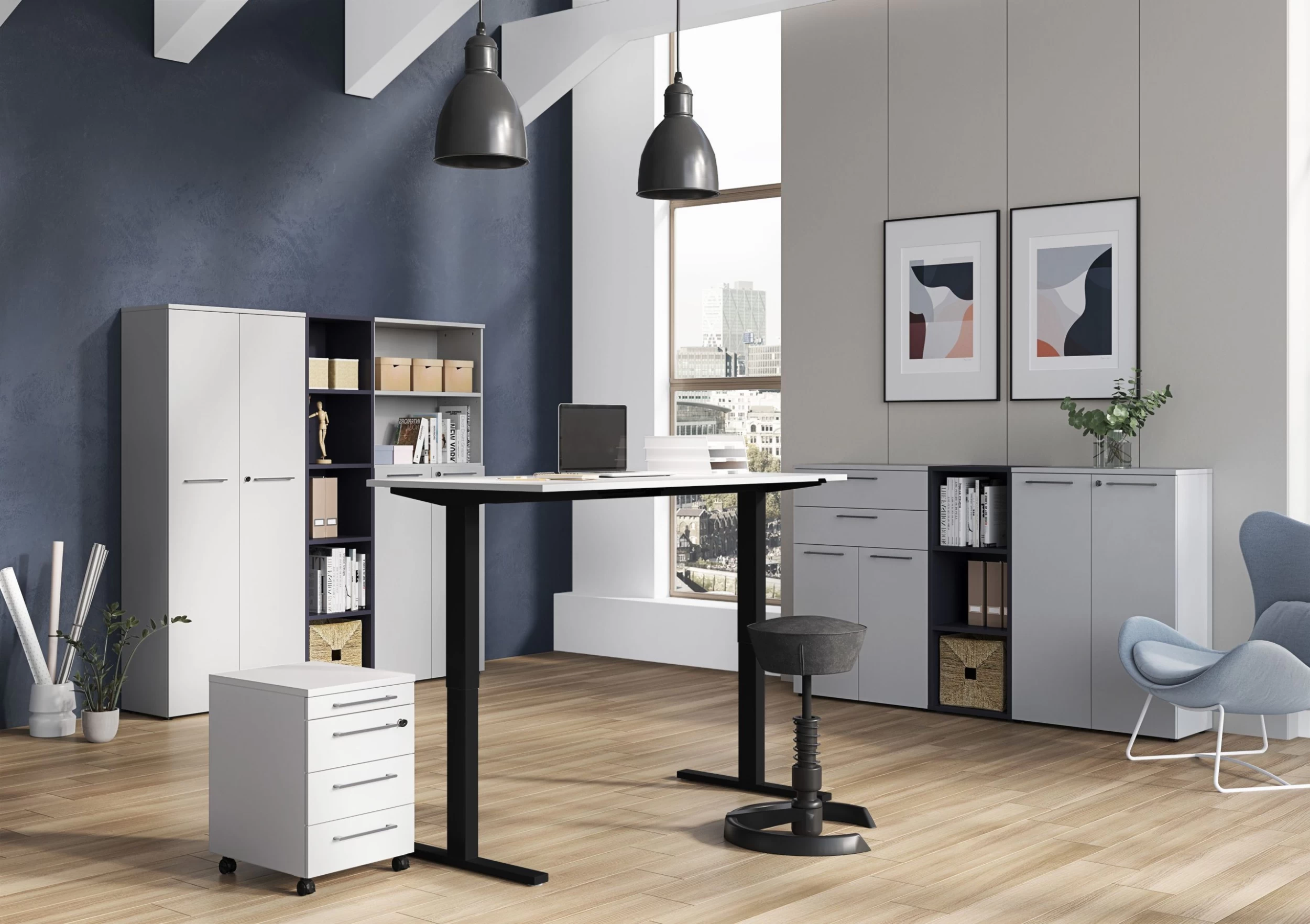 Bureau Assis Debout Oswald 180 Cm électrique - Gris Clair/noir 10 Bureau Assis Debout Oswald 180 Cm électrique - Gris Clair/noir – Image 10