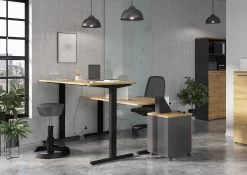 Bureau Assis Debout Oswald 160 Cm électrique - Chêne/noir -Meubles Tables Et Chaises Shop 4242 4244 582 pe dek a c8ed