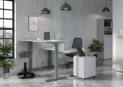 Bureau Assis Debout Oswald 180 Cm électrique - Gris Clair/argent -Meubles Tables Et Chaises Shop 4242 4244 583 pe dek a 11fd