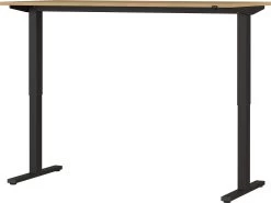 Bureau Assis Debout Oswald 160 Cm électrique - Chêne/noir -Meubles Tables Et Chaises Shop 4242 582 pe 120cm a cut 0999