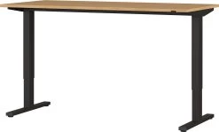 Bureau Assis Debout Oswald 160 Cm électrique - Chêne/noir -Meubles Tables Et Chaises Shop 4242 582 pe 90cm a cut b097