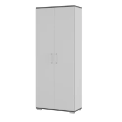 Armoire De Rangement Presley 80cm à 2 Portes - Gris Clair