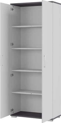 Armoire De Rangement Presley 80cm à 2 Portes - Gris Clair -Meubles Tables Et Chaises Shop 4250 588 pe open a cut 72f5