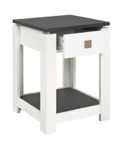 Table D'appoint Marius 40x40cm, 1 Tiroir - Blanc/anthracite 7 Table D'appoint Marius 40x40cm, 1 Tiroir - Blanc/anthracite -Meubles Tables Et Chaises Shop 42566 offen 13a1
