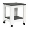 Table D'appoint Sur Roulettes Marius 35x35cm - Blanc/anthracite