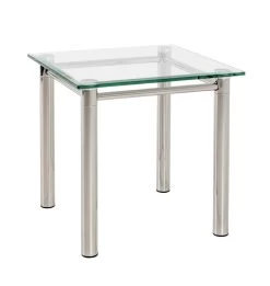 Table D'appoint Heiko 42x42cm, Petite - Verre/chrome -Meubles Tables Et Chaises Shop 42769 2c1c
