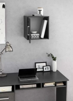 Surmeuble/meuble Suspendu Maxi-office 1 Porte - Graphite -Meubles Tables Et Chaises Shop 48913 63063 Bild I f5cf