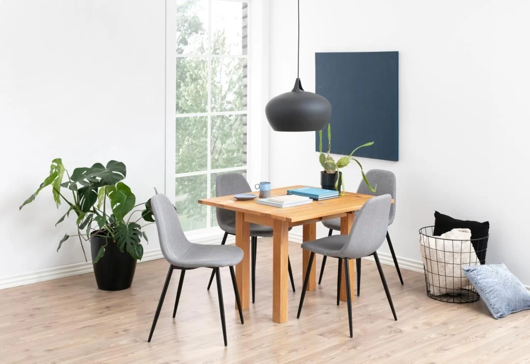 Chaise De Salle à Manger - Gris Clair/noir 6 Chaise De Salle à Manger - Gris Clair/noir – Image 6