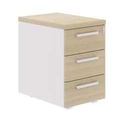 Caisson Conni 3 Tiroirs - Blanc/chêne