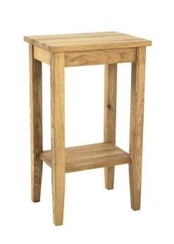Table D'appoint Samuel 40x30cm, Avec étagère - Chêne Massif -Meubles Tables Et Chaises Shop 51347 0417