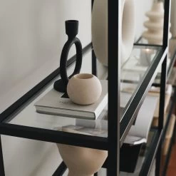 Bibliothèque Locelso" | 100% Verre Trempé | 80x165x30cm | Noir 13 Bibliothèque Locelso" | 100% Verre Trempé | 80x165x30cm | Noir -Meubles Tables Et Chaises Shop 552NOS1303 20 204 2792