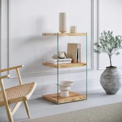 Bibliothèque Locelso | 100% Bois Massif | Couleur Chêne