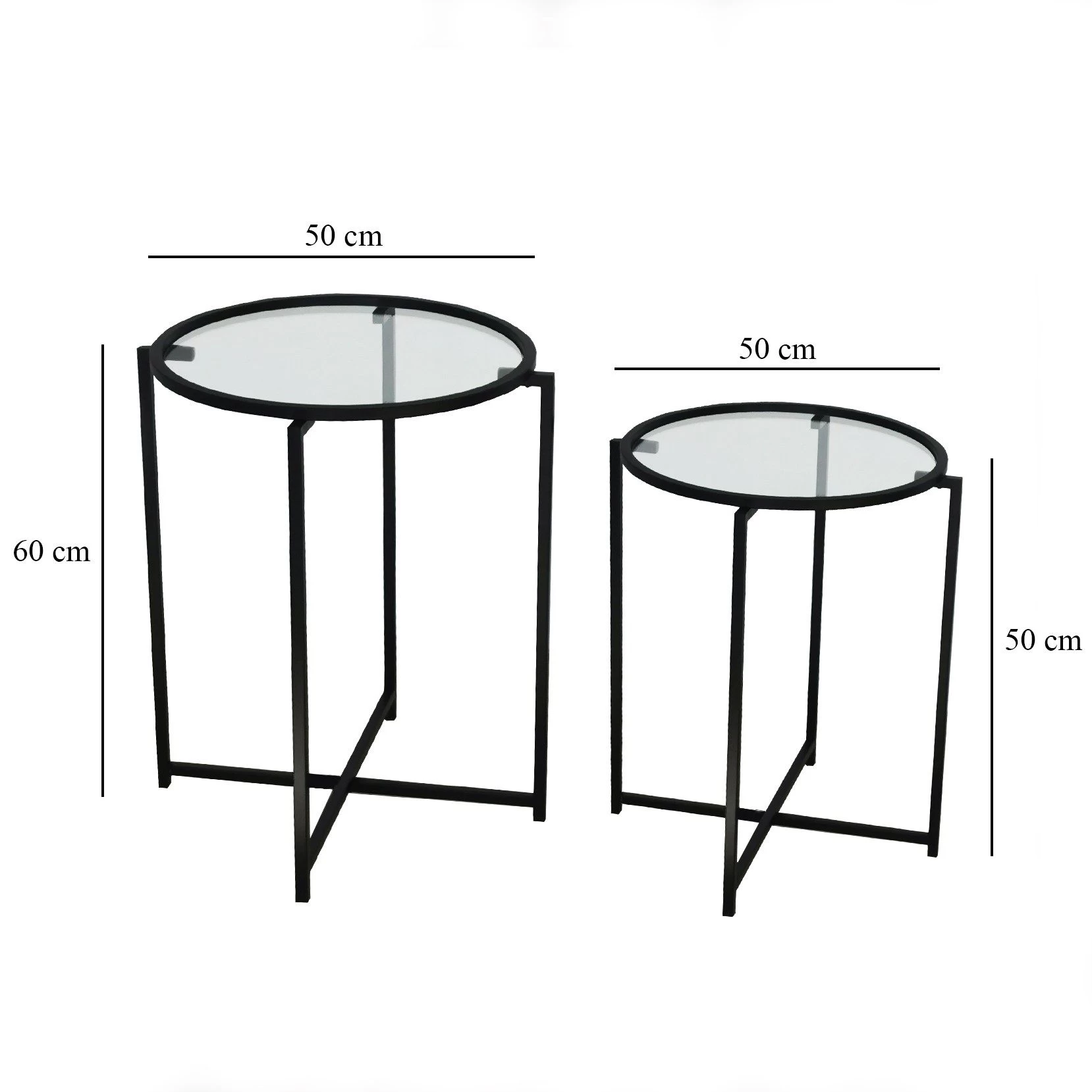 Table D'appoint Locelso" | 100 % Verre Trempé Et Structure Métallique | Noir 3 Table D'appoint Locelso" | 100 % Verre Trempé Et Structure Métallique | Noir – Image 3