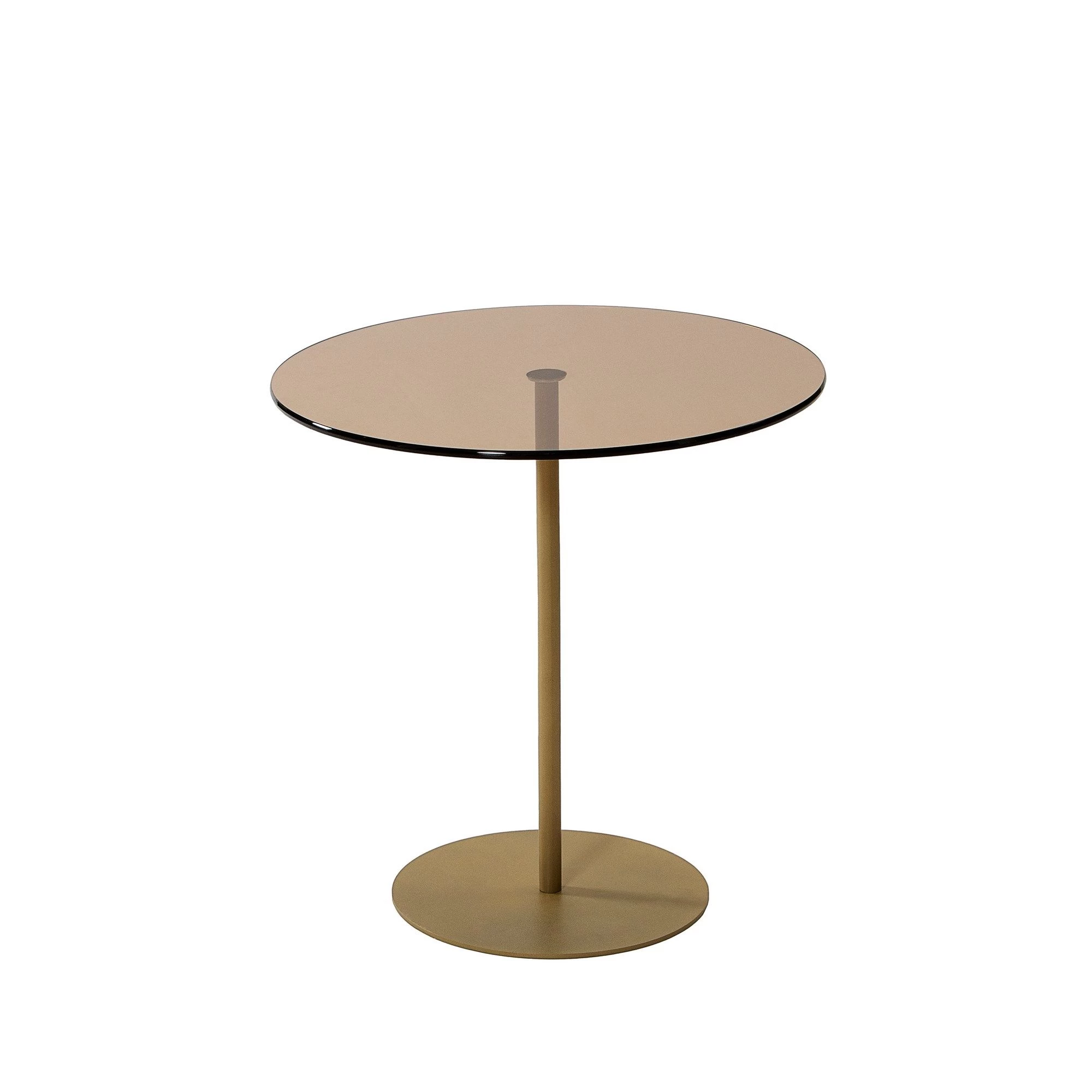 Table D'appoint Locelso | 100% Verre Trempé | 100% Cadre Métallique | Bronze Doré 4 Table D'appoint Locelso | 100% Verre Trempé | 100% Cadre Métallique | Bronze Doré – Image 4