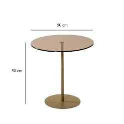 Table D'appoint Locelso | 100% Verre Trempé | 100% Cadre Métallique | Bronze Doré 8 Table D'appoint Locelso | 100% Verre Trempé | 100% Cadre Métallique | Bronze Doré -Meubles Tables Et Chaises Shop 552NOS1460 20 205 b187