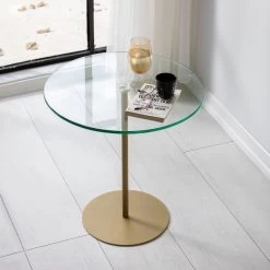 Table D'appoint Locelso | 100% Verre Trempé | Cadre En Métal | Or 12 Table D'appoint Locelso | 100% Verre Trempé | Cadre En Métal | Or -Meubles Tables Et Chaises Shop 552NOS1462 20 203 c325