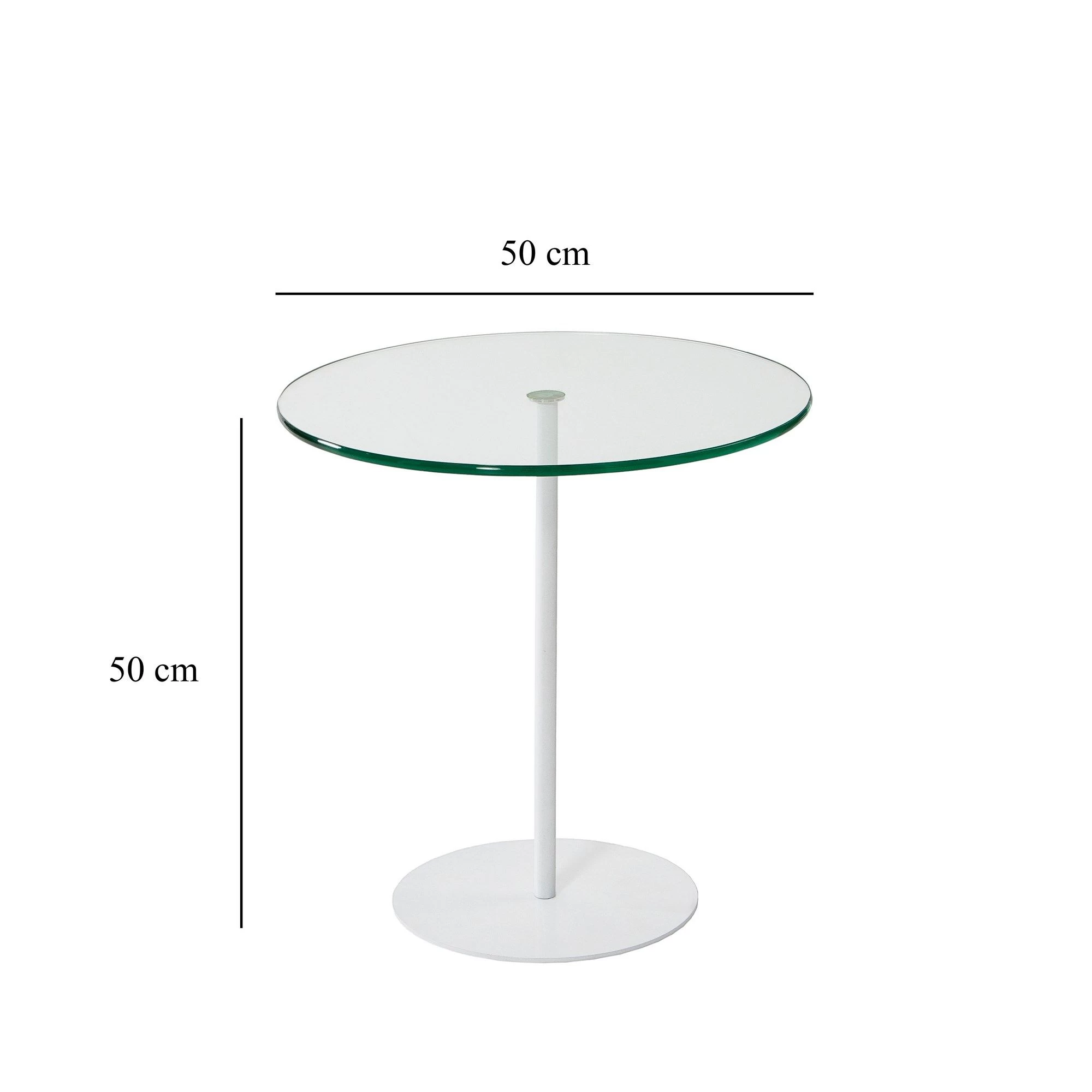 Locelso Table D'appoint | 100% Verre Trempé | 50x50x50cm 2 Locelso Table D'appoint | 100% Verre Trempé | 50x50x50cm – Image 2