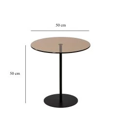 Locelso Table D'appoint 100% Verre Trempé Et Métal | 50x50x50cm | Noir Bronze 8 Locelso Table D'appoint 100% Verre Trempé Et Métal | 50x50x50cm | Noir Bronze -Meubles Tables Et Chaises Shop 552NOS1467 20 205 4179