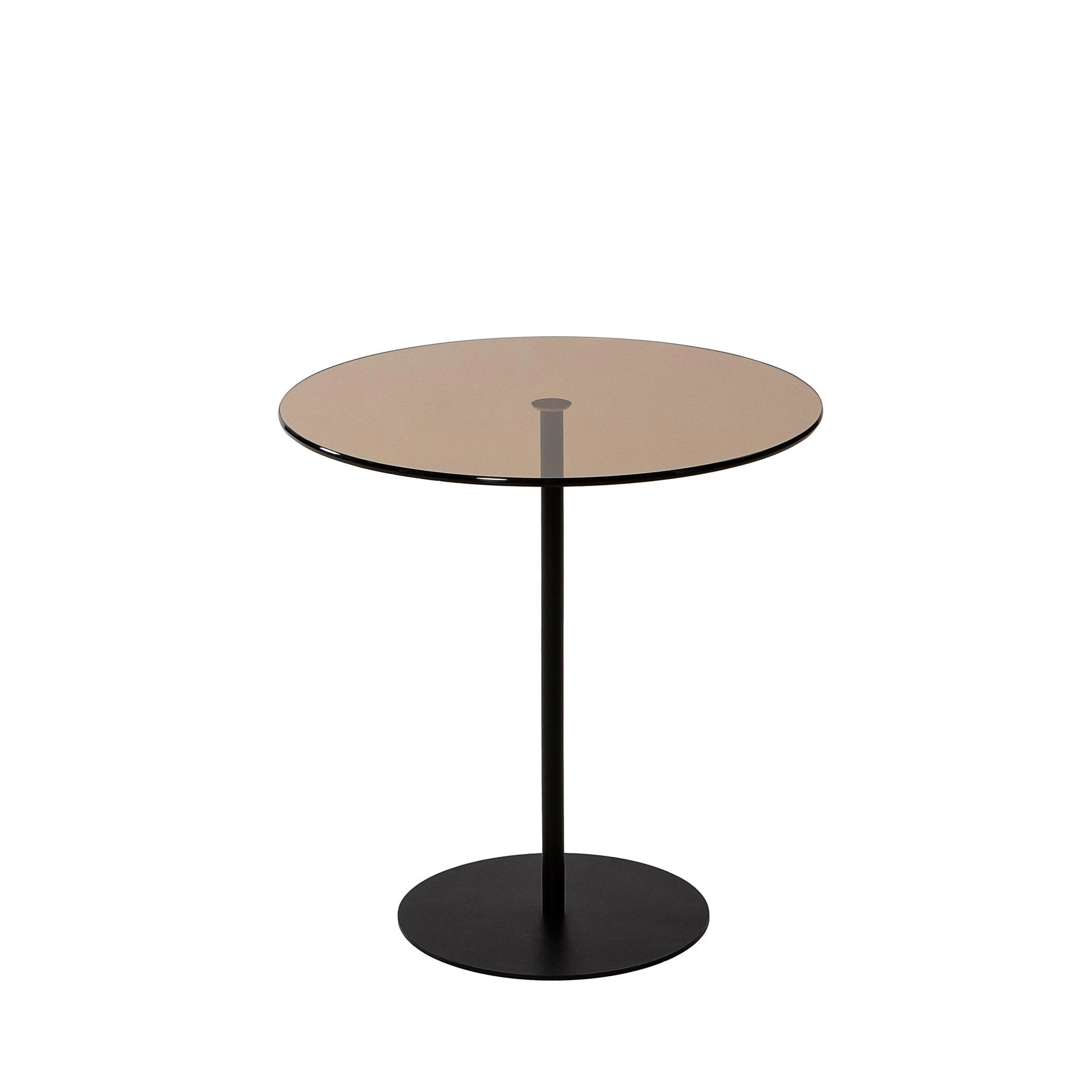 Locelso Table D'appoint 100% Verre Trempé Et Métal | 50x50x50cm | Noir Bronze 2 Locelso Table D'appoint 100% Verre Trempé Et Métal | 50x50x50cm | Noir Bronze – Image 2