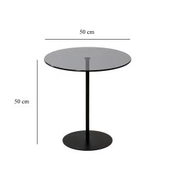 Table D'appoint Locelso | 100 % Verre Trempé Et Structure Métallique | 50x50x50cm | Noir Gris Foncé 7 Table D'appoint Locelso | 100 % Verre Trempé Et Structure Métallique | 50x50x50cm | Noir Gris Foncé -Meubles Tables Et Chaises Shop 552NOS1468 20 204 6db7