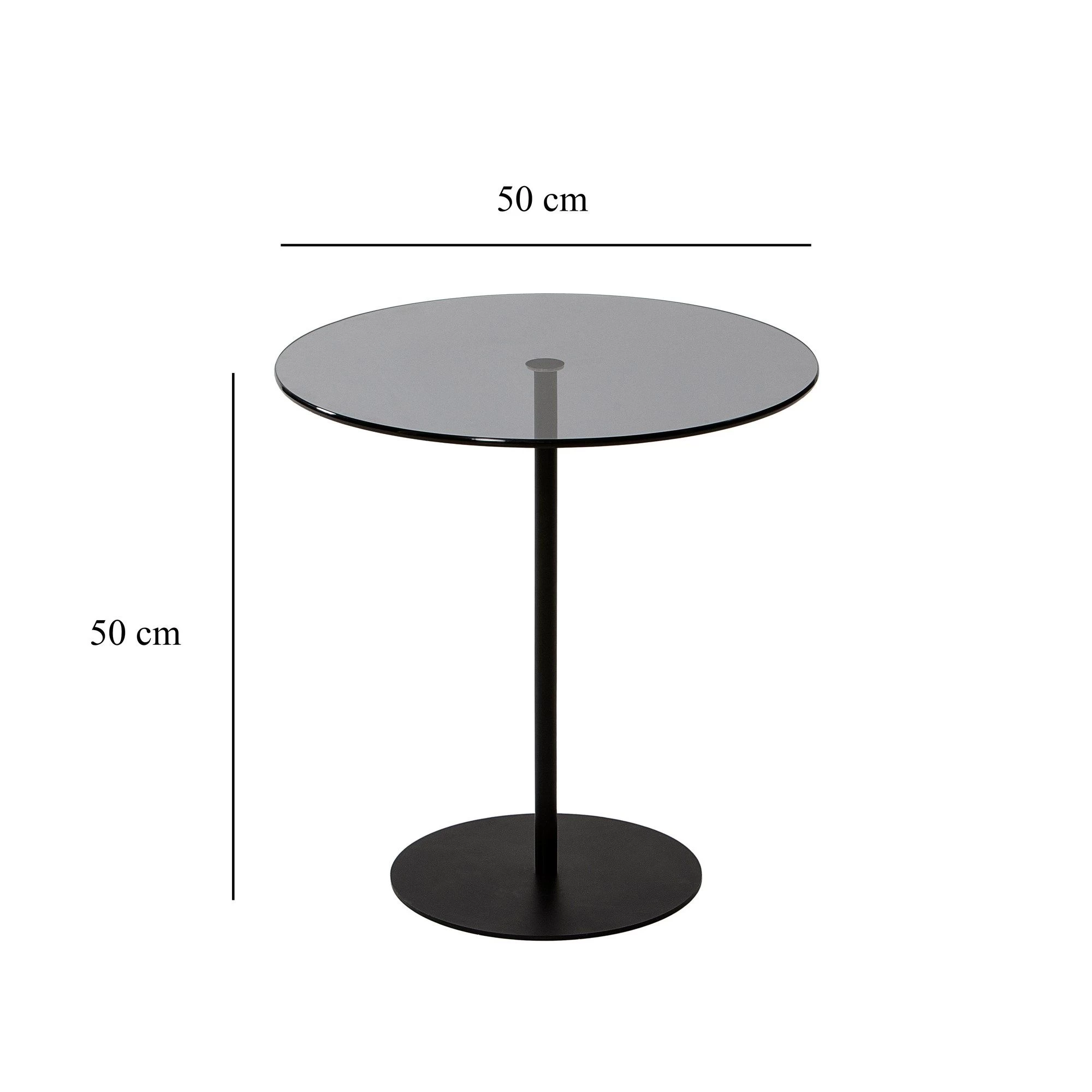 Table D'appoint Locelso | 100 % Verre Trempé Et Structure Métallique | 50x50x50cm | Noir Gris Foncé 3 Table D'appoint Locelso | 100 % Verre Trempé Et Structure Métallique | 50x50x50cm | Noir Gris Foncé – Image 3