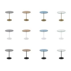 Table D'appoint Locelso | 100 % Verre Trempé Et Structure Métallique | 50x50x50 Cm | Noir -Meubles Tables Et Chaises Shop 552NOS1469 20 207 9619