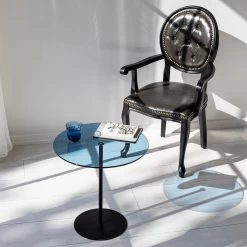Locelso Table D'appoint | Temp. Glass, Metal Frame | 50x50x50 Cm | Black Blue 13 Locelso Table D'appoint | Temp. Glass, Metal Frame | 50x50x50 Cm | Black Blue -Meubles Tables Et Chaises Shop 552NOS1470 20 202 0fb5
