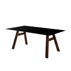 Table à Manger Canna 180cm - Bois Wengé/noir