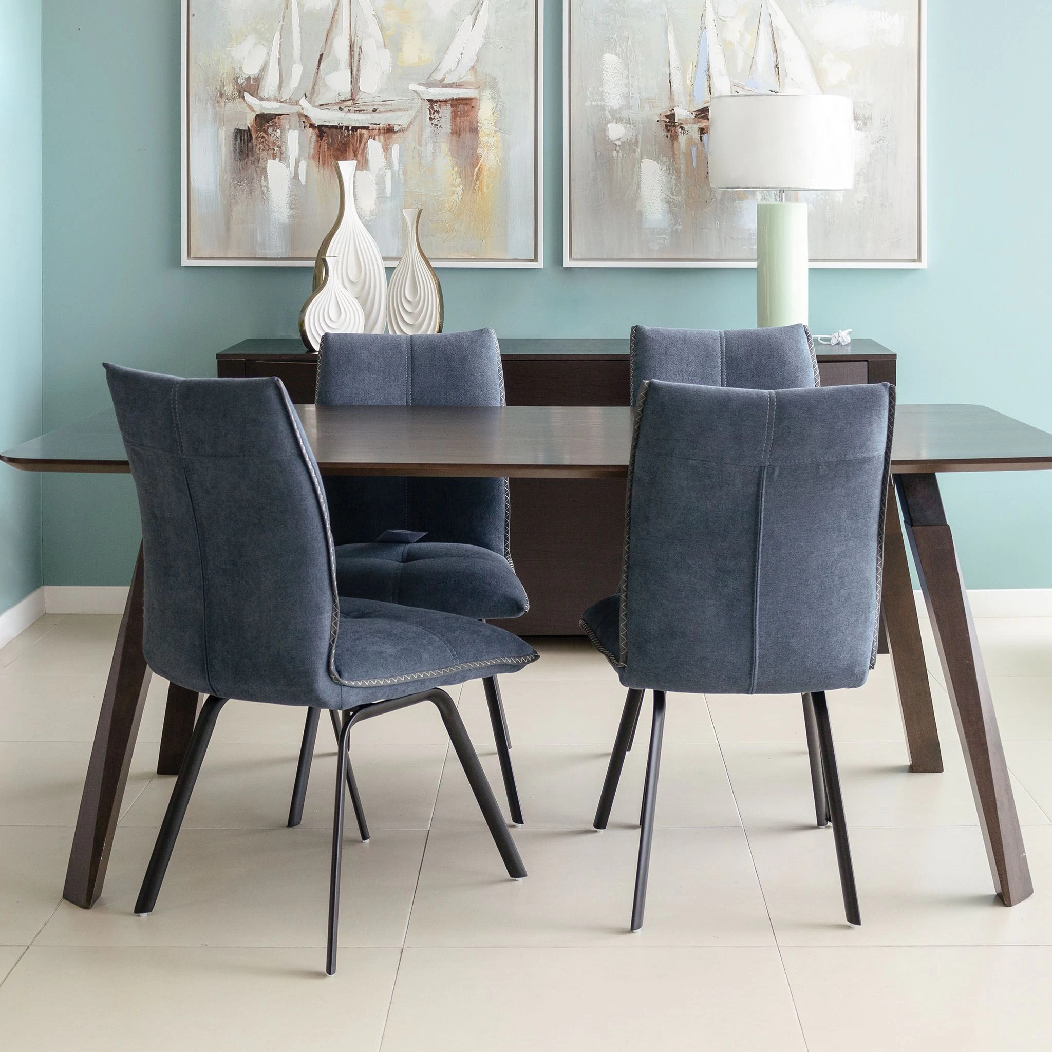 Chaise De Salle à Manger Salerno - Bleu 2 Chaise De Salle à Manger Salerno - Bleu – Image 2