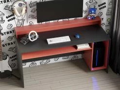 Bureau Gaming Beri 140cm - Rouge/noir -Meubles Tables Et Chaises Shop 5609875164760 2 b683