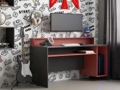 Bureau Gaming Beri 140cm - Rouge/noir -Meubles Tables Et Chaises Shop 5609875164760 be56