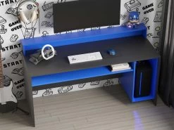 Bureau Gaming Beri 140cm - Bleu/noir -Meubles Tables Et Chaises Shop 5609875164777 3 d209