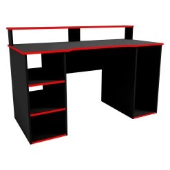 Bureau Gaming Seis 136cm - Noir/rouge -Meubles Tables Et Chaises Shop 5609875164791 3 4194