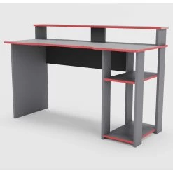 Bureau Gaming Farah 136cm - Graphite/rood -Meubles Tables Et Chaises Shop 5609875168553 7a6e