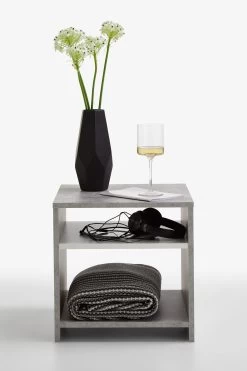 FMD Table D'appoint Linn - Béton/blanc -Meubles Tables Et Chaises Shop 5b6011a829668 fmd653 001 1 image 3 1533022632 Lund Beton frontal dffe