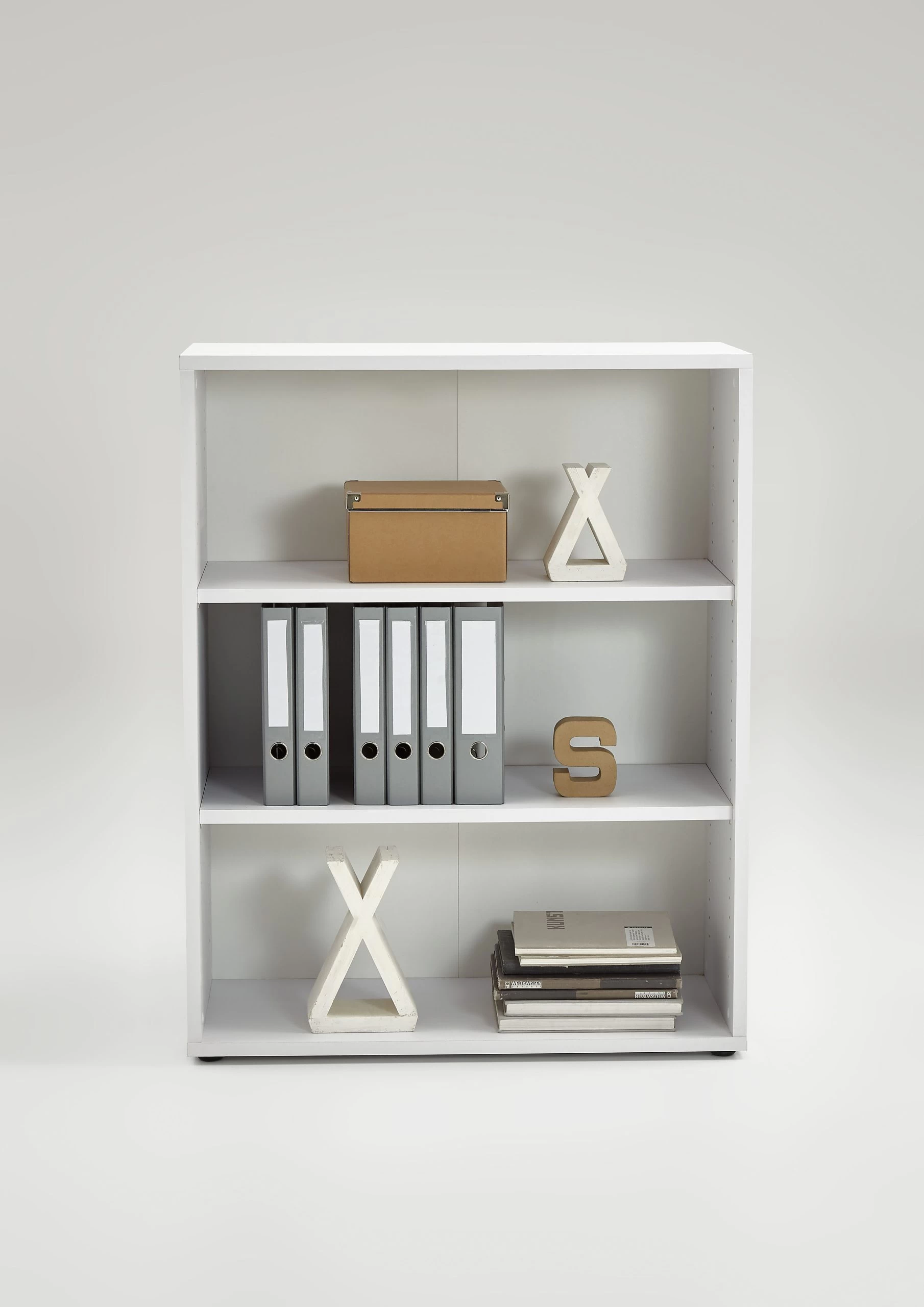 FMD Bibliothèque Gabi-3 Compartiments Bas Et Large-blanc Brillant 9 FMD Bibliothèque Gabi-3 Compartiments Bas Et Large-blanc Brillant – Image 9