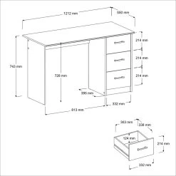 Bureau Ingrid 121cm - Acacia -Meubles Tables Et Chaises Shop 6193bur1 ecr picto mm e447