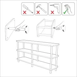 Dora Bookshelf | 100% Melamine | 25mm Thickness | Atlantic Pine -Meubles Tables Et Chaises Shop 688DRA1206 20 205 301a