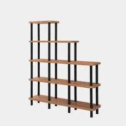 Dora Bookshelf | 100% Melamine | 25mm Thickness | Black Atlantic Pine -Meubles Tables Et Chaises Shop 688DRA1211 20 203 22e9