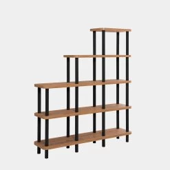 Dora Bookshelf | 100% Melamine | 25mm Thickness | Black Atlantic Pine -Meubles Tables Et Chaises Shop 688DRA1211 20 204 f1b6