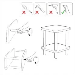 Table D'appoint Dora" | Mélaminé | Epaisseur 25mm | Pin Atlantique -Meubles Tables Et Chaises Shop 688DRA1304 20 204 864f