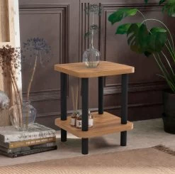 Table D'appoint Dora" | 100% Mélamine | Pin Noir Atlantique