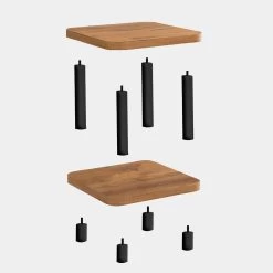 Table D'appoint Dora" | 100% Mélamine | Pin Noir Atlantique -Meubles Tables Et Chaises Shop 688DRA1305 20 203 e3f9