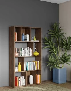 Bibliothèque Calgary - Noyer 17 Bibliothèque Calgary - Noyer -Meubles Tables Et Chaises Shop 7020X3500X00 Toronto Bookcase Walnut 1 6606